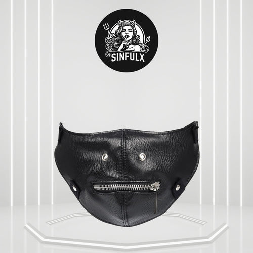 TetheredLuxe BDSM Bondage Zipper Mask-0