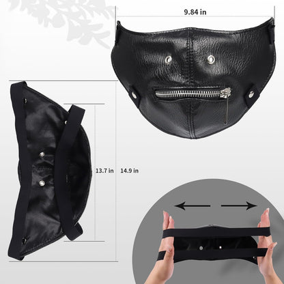 TetheredLuxe BDSM Bondage Zipper Mask-3