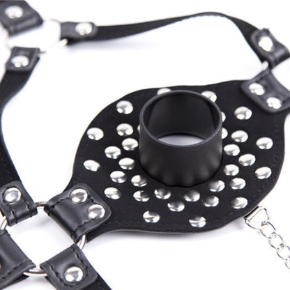 Intrigue Leather BDSM Horse Mask Details