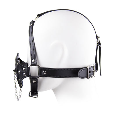 Intrigue Leather BDSM Horse Mask Side Display