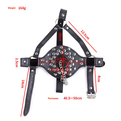 Intrigue Leather BDSM Horse Mask Size