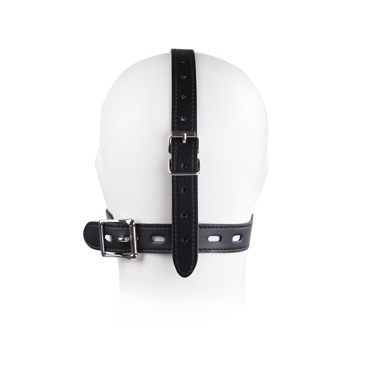 Intrigue Leather BDSM Horse Mask. Back Show