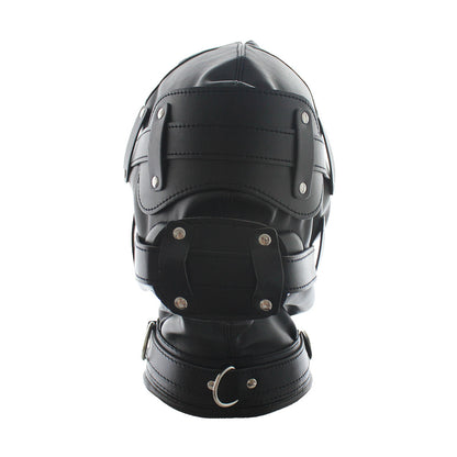 Wholesale BDSM Black Mask with Phallic Gag Front View