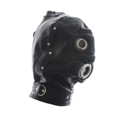 Wholesale BDSM Black Mask with Phallic Gag Side Show
